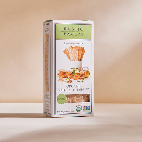 Organic Flatbread Cracker | Rosemary & Olive Oil Box