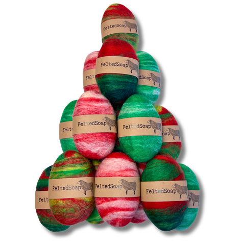 Felted Soap | Christmas Holiday Color