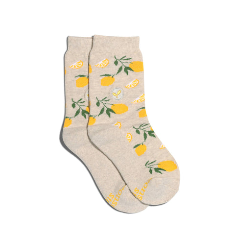 Kids Socks that Plant Trees | Beige Lemons