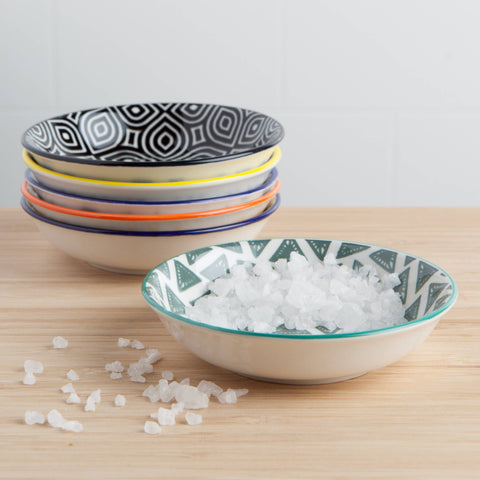 Bits & Dots Multi-Color Pinch Bowls Set of 6