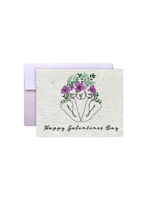 Galentines Day || Wildflower Seed Paper Card || Valentines