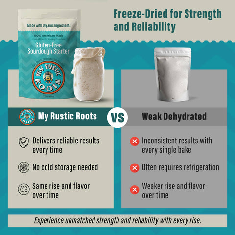 Organic, Non GMO GLUTEN FREE Sourdough Starter|  12 grams