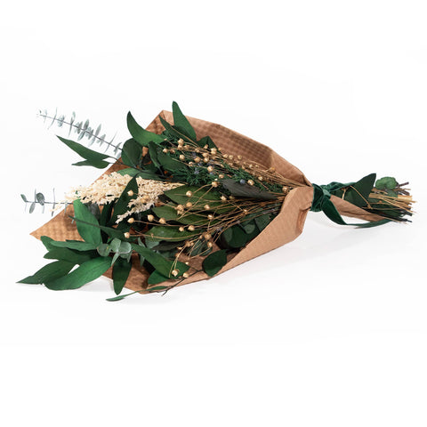 Hand Gathered Holiday Farmhouse 16"  Dried Floral Bouquet | Winter Grains