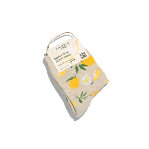 Kids Socks that Plant Trees | Beige Lemons