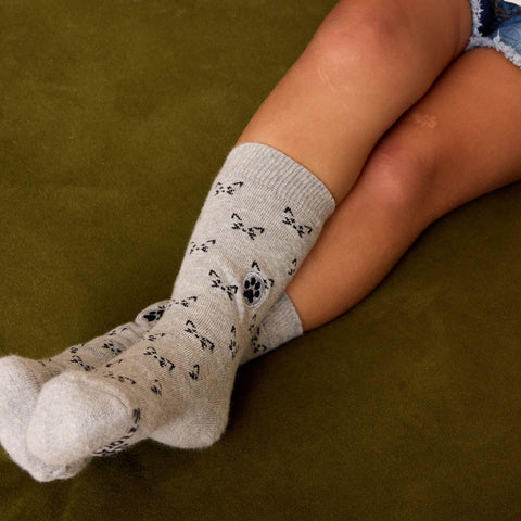 Kids Socks that Save Cats | Grey Kitties