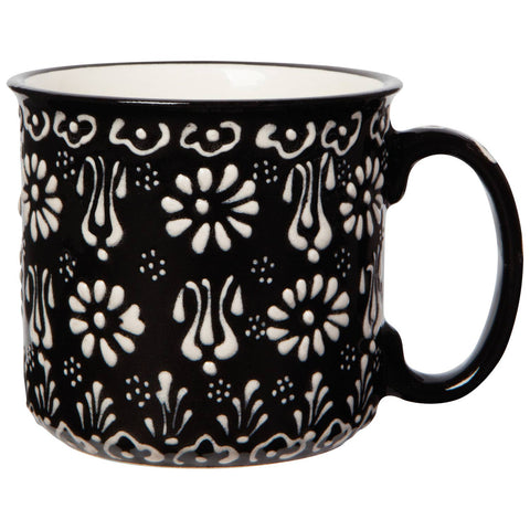 Hand-painted Turkish Mug - Evani Black