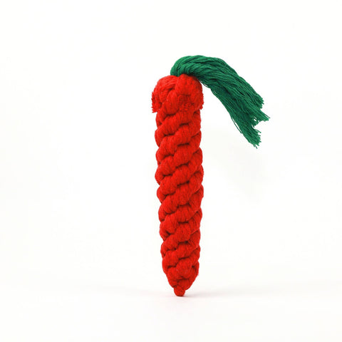 Handmade Sustainable Carrot Rope Chew Toys for dogs