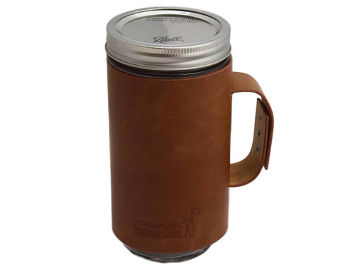 Faux Leather Sleeve with Handle | Pint