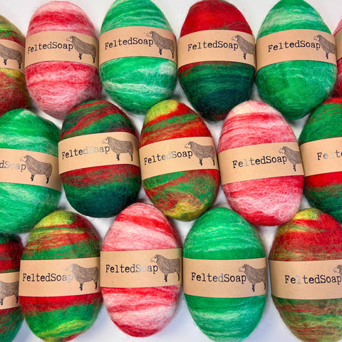 Felted Soap | Christmas Holiday Color