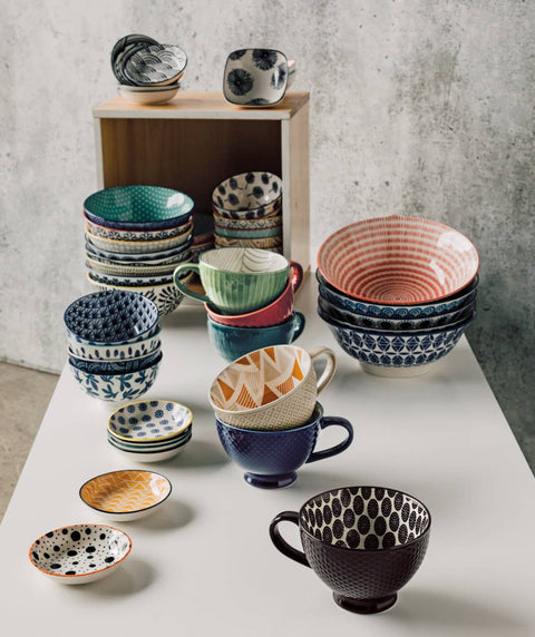 Bits & Dots Multi-Color Pinch Bowls Set of 6