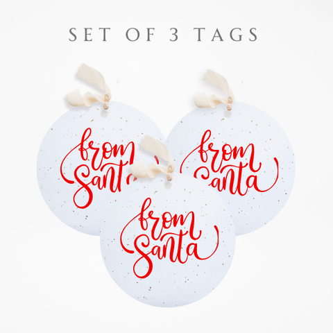 Plantable Seed Xmas Gift Tags / Ornaments, Set 3: From Santa