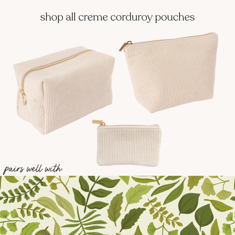 Corduroy Coin Pouch | Creme