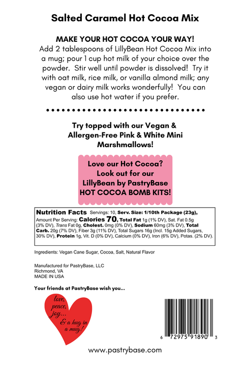 Salted Caramel Hot Cocoa Mix (Vegan & Allergen free)