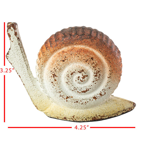 Cast Iron Distressed Snail Figure