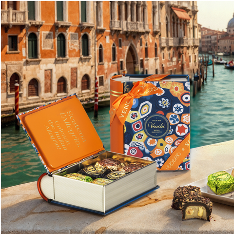 Venchi Mini Book Box - Assorted Gourmet Italian Chocolate
