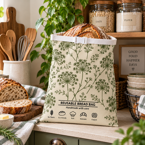 Reusable Plastic-Free Bread Bag | Wishing Green Wisps