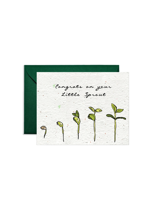 Sprouting Joy: Baby Wildflower Seed Paper Card