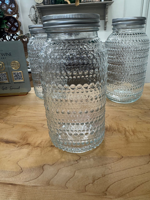 CNTR - glass dot 64 oz Mason Jar