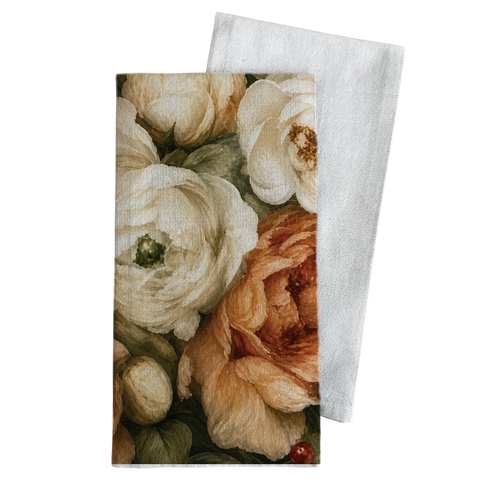 Fall Florals Tea Towel
