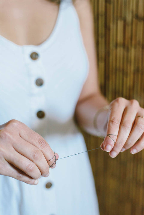 Vegan Eco Dental Floss- Refillable Bamboo Container