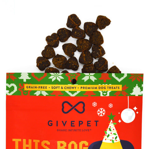 GivePet Pugly Sweater Party Holiday Dog Treat | 6 oz.