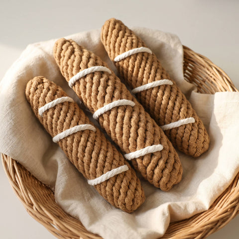 Handcrafted Baguette Pet Toy | Sustainable | Chew Toy