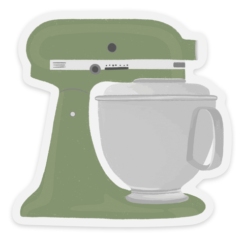 Removable Waterproof Sticker | Clear Green Kitchen Mixer