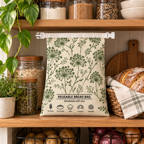 Reusable Plastic-Free Bread Bag | Wishing Green Wisps