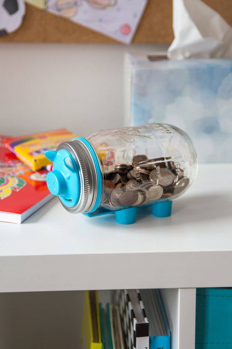 Jarware Piggy Bank Lid for Regular Mouth Mason Jar