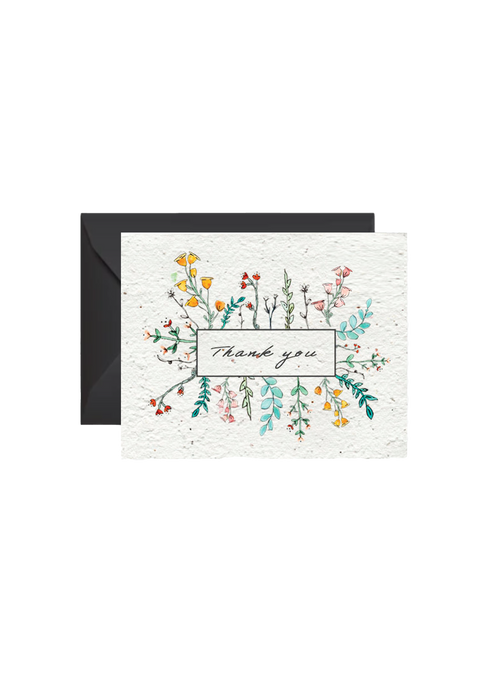 Thank You Wildflower Seed Paper Card