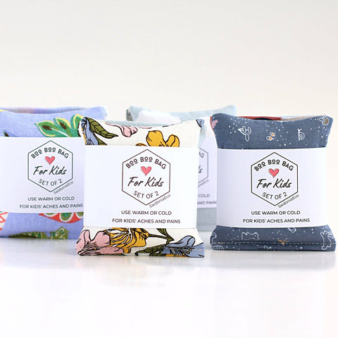 Boo Boo Bag For Kids ⋆ Eco-Friendly Hot/Cold Rice Pack (Assorted Patterns) | 2pc