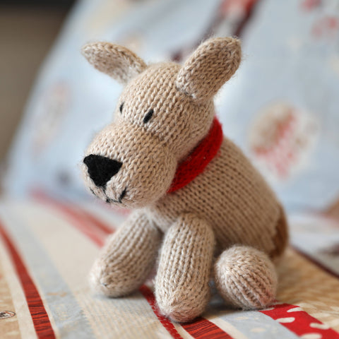 Handmade Knit Corgi Dog - Fair Trade Plush Toy