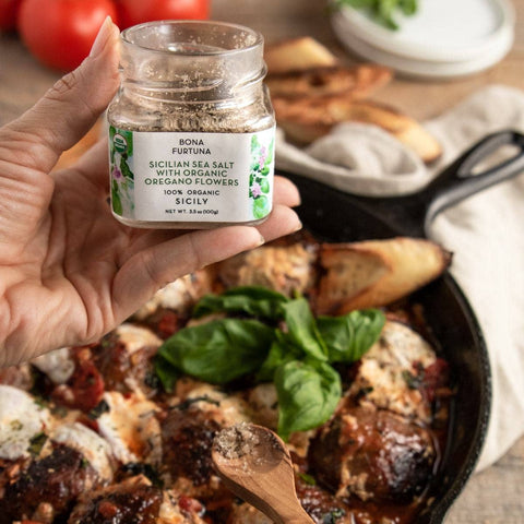 Sicilian Sea Salt with Organic Oregano Flowers