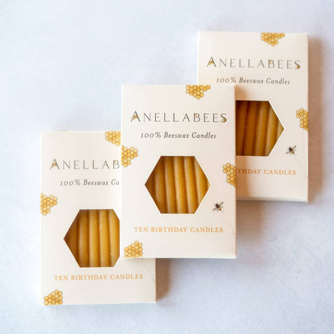 Spring 100% Pure Beeswax Birthday Candles