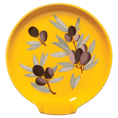 100% Stoneware Olive Sprig Spoon Rest