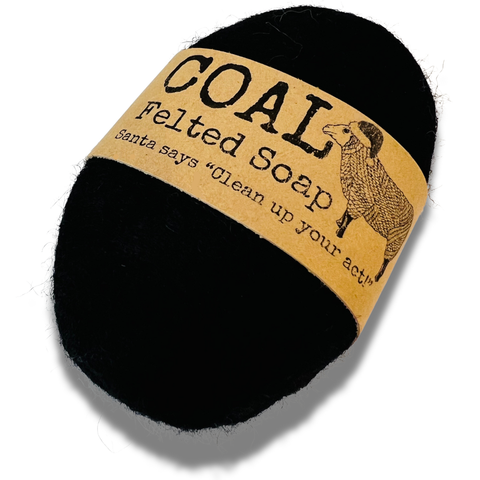 Felted Soap | Holiday "Coal"