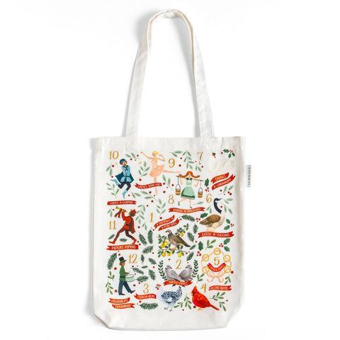 12 Days Of Christmas Reusable Tote Bag