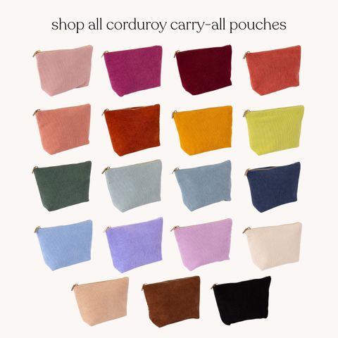Rose Corduroy Carry-All Pouch