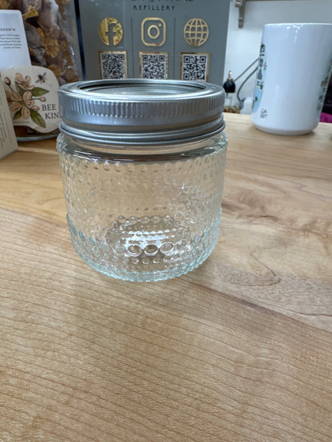 CNTR - glass dot 8oz Mason