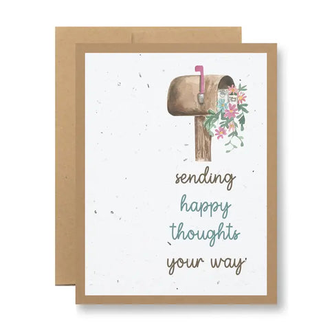 Plantable Greeting Card -  Sending Happy Thoughts Your Way