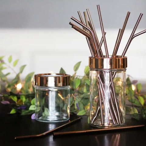 Rose Gold Stainless Steel Straw | 10.5-inch bent straw