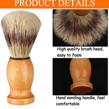 Natural Wood Handle Shaving Brush