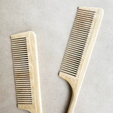 Natural Bamboo Hair Styling Comb - Plastic Free