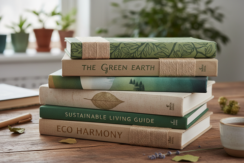 A pile of eco friendly books