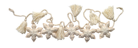 Handmade, Faire Trade, Snowflake Garland