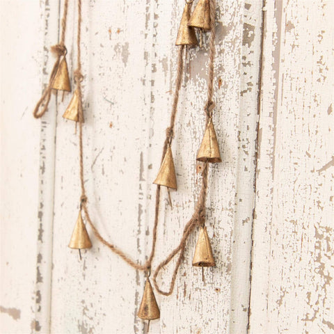 Holiday (and beyond) Garland - Gold Tone Mini Bells | Single Strand