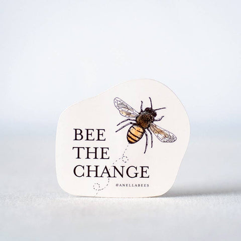 Waterproof Sticker | "Bee the Change" Pollinator