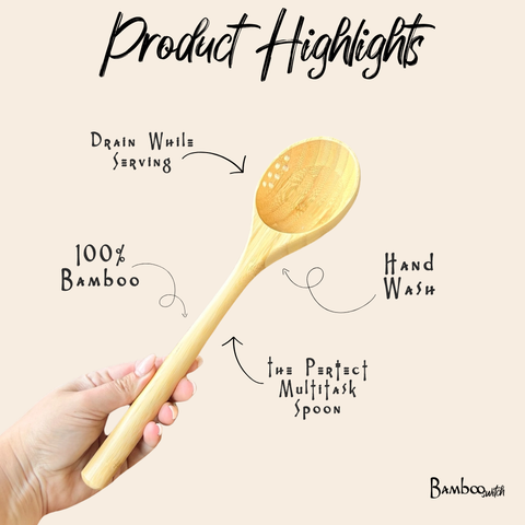 Bamboo Ladle Straining Spoon