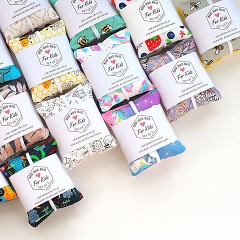 Boo Boo Bag For Kids ⋆ Eco-Friendly Hot/Cold Rice Pack (Assorted Patterns) | 2pc