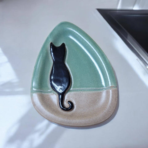 Black Cat Spoon Rest
